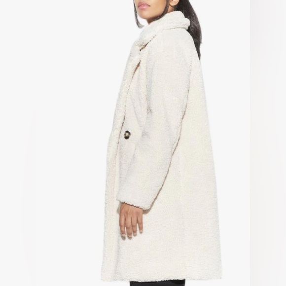 NWT Apparis Anouck Faux Shearling Fur Ivory Jacket 100% Recycled Poly Size Large - Picture 4 of 14